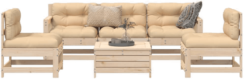 Vidaxl Hagesofasett 6 deler