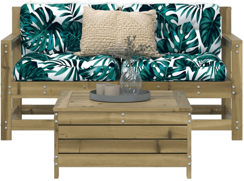 Vidaxl Hagesofasett 3 deler