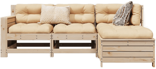 Vidaxl Hagesofasett 4 deler