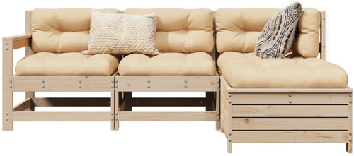 Vidaxl Hagesofasett 4 deler