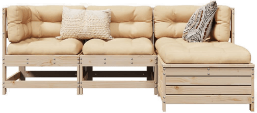 Vidaxl Hagesofasett 4 deler