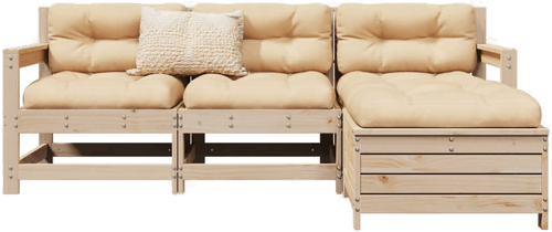 Vidaxl Hagesofasett 4 deler