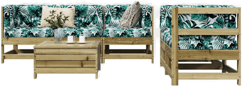 Vidaxl Hagesofasett 6 deler