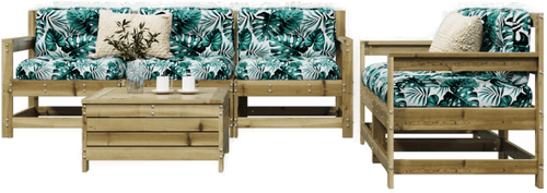 Vidaxl Hagesofasett 6 deler