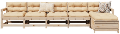 Vidaxl Hagesofasett 6 deler