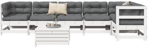 Vidaxl Hagesofasett 7 deler