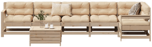 Vidaxl Hagesofasett 7 deler