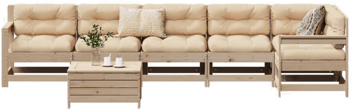 Vidaxl Hagesofasett 7 deler