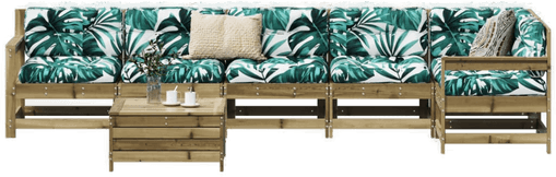 Vidaxl Hagesofasett 7 deler