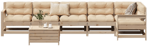 Vidaxl Hagesofasett 7 deler