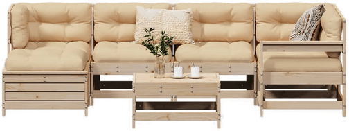 Vidaxl Hagesofasett 7 deler