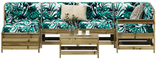 Vidaxl Hagesofasett 7 deler