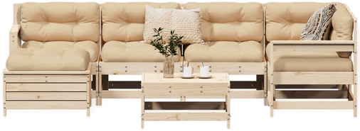 Vidaxl Hagesofasett 7 deler