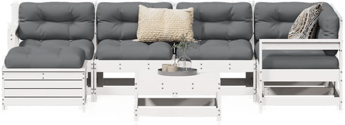 Vidaxl Hagesofasett 7 deler