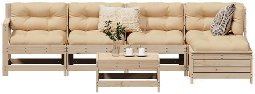 Vidaxl Hagesofasett 6 deler