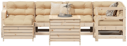 Vidaxl Hagesofasett 7 deler