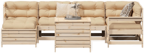 Vidaxl Hagesofasett 7 deler