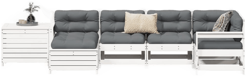 Vidaxl Hagesofasett 7 deler