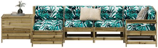 Vidaxl Hagesofasett 7 deler