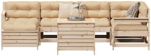 Vidaxl Hagesofasett 7 deler