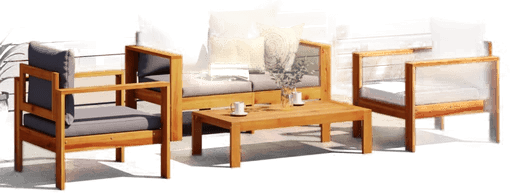 Vidaxl Hagesofasett 4 deler