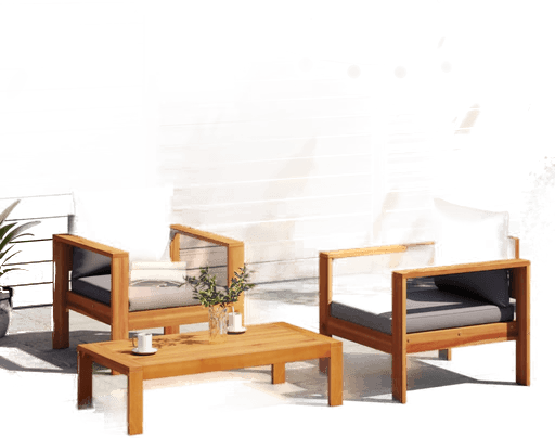 Vidaxl Hagesofasett 3 deler