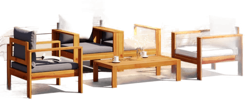 Vidaxl Hagesofasett 5 deler