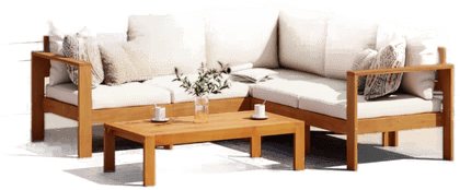 Vidaxl Hagesofasett 4 deler