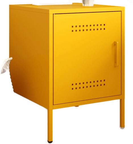 Vidaxl Nattbord sennepsgul 36x39x50,5 cm