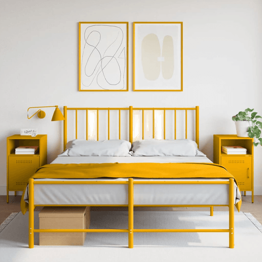 Vidaxl Nattbord 2 stk sennepsgul 36x39x68 cm