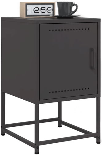 Vidaxl Nattbord 36x39x60,5 cm svart