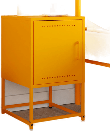 Vidaxl Nattbord sennepsgul 36x39 cm