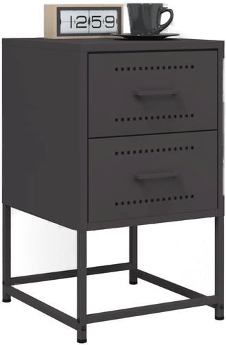 Vidaxl Nattbord 36x39x60,5 cm svart