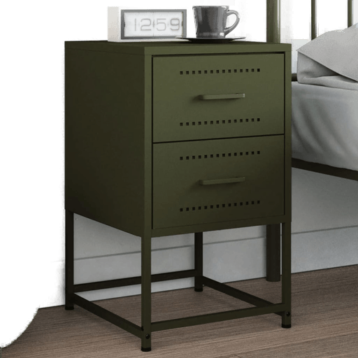 Vidaxl Nattbord olivengrønn 36x39 cm