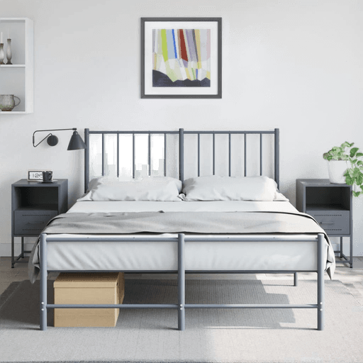 Vidaxl Nattbord 2 stk antrasitt 36x39x60,5 cm