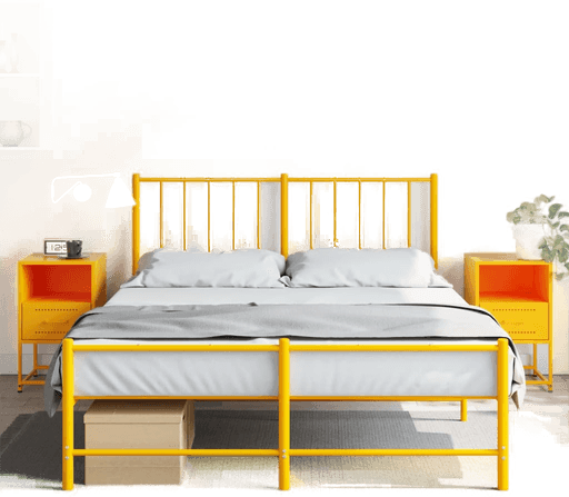 Vidaxl Nattbord 2 stk sennepsgul 36x39x60,5 cm