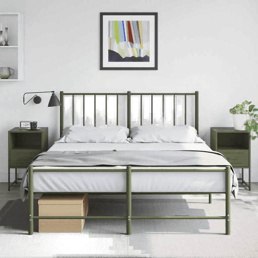 Vidaxl Nattbord 2 stk olivengrønn 36x39x60,5 cm