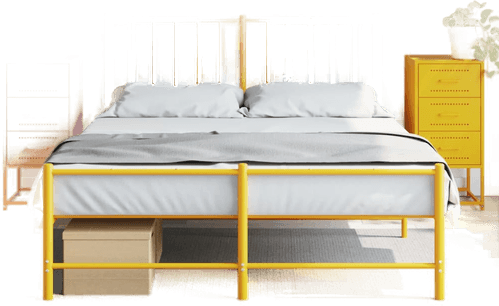 Vidaxl Nattbord 2 stk sennepsgul