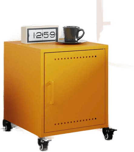 Vidaxl Nattbord sennepsgul 36x39 cm