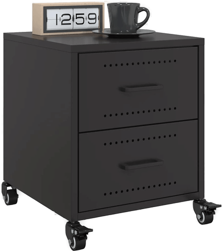 Vidaxl Nattbord 2 stk svart 36x39 cm