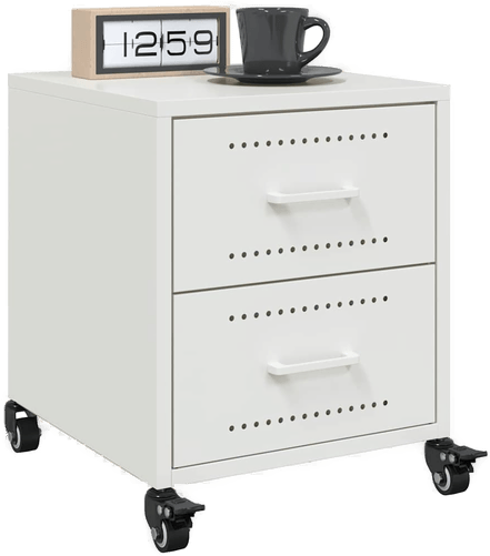 Vidaxl Nattbord 2 stk hvit 36x39 cm