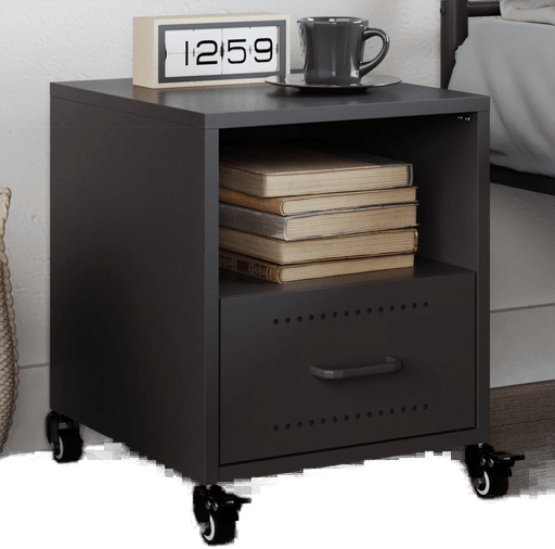 Vidaxl Nattbord svart 36x39 cm