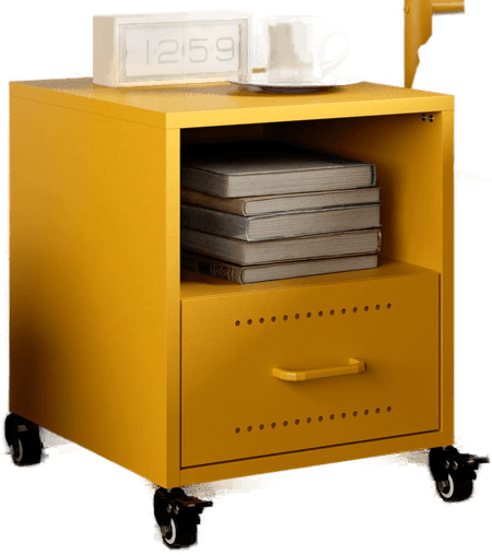 Vidaxl Nattbord sennepsgul 36x39 cm