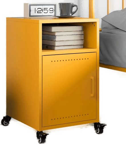 Vidaxl Nattbord sennepsgul 36x39x59 cm