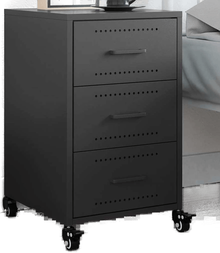 Vidaxl Nattbord svart 36x39 cm