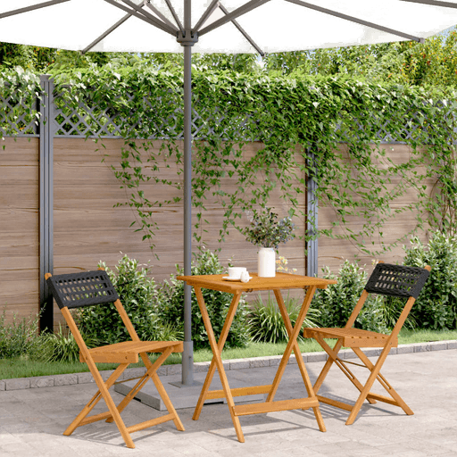 Vidaxl Bistrosett 3 deler svart