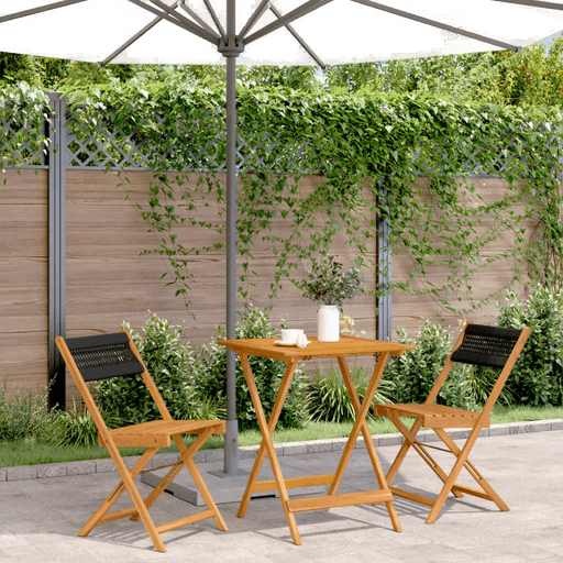 Vidaxl Bistrosett 3 deler svart