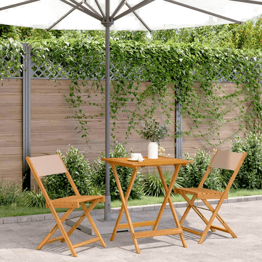 Vidaxl Bistrosett 3 deler gråbrun