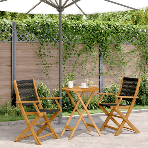 Vidaxl Bistrosett 3 deler svart