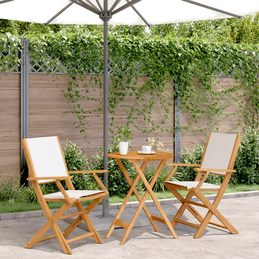 Vidaxl Bistrosett 3 deler kremhvit